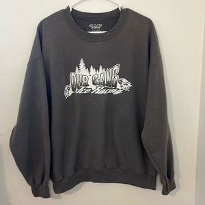 GILDAN Our Gang Ice Racing Colorado Grey Graphic Crewneck